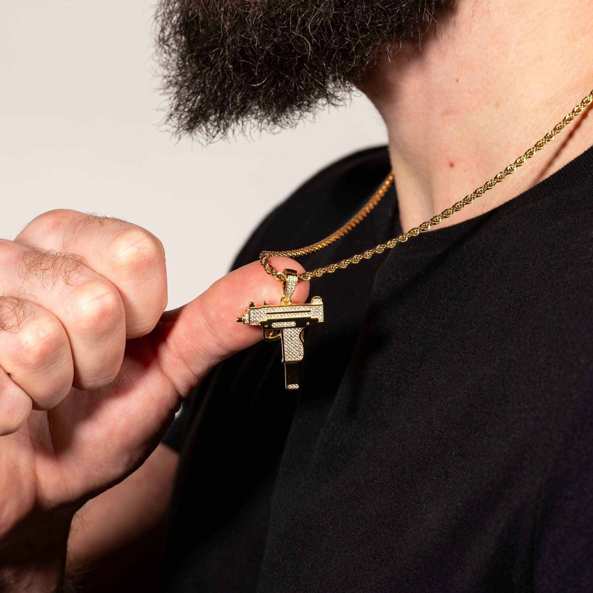 Uzi Pendant 925 Sterling Silver