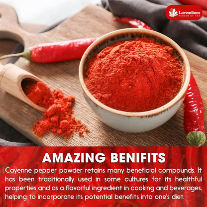 Premium Cayenne Pepper Powder– Pure Ground Red Pepper, Bold and Spicy Flavor by FreshDrinkUS - Natural and Premium Herbal Tea