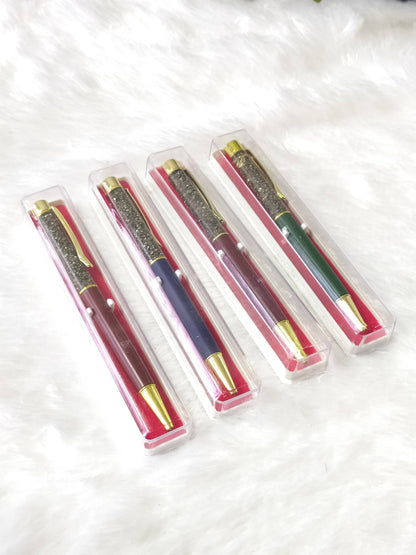 Pyrite Crystal Pen, Manifestation Pen, Healing Pen.  DestGlow