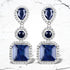 11.62 Carat Dyed Sapphire .925 Sterling Silver Earrings by Bids.com