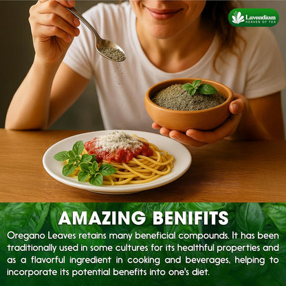 Premium Dried Oregano Leaves – 100% Pure, Non-GMO, Gluten-Free, Vegan – Aromatic Herb for Cooking, Seasoning, Sauces, and Pizza by FreshDrinkUS - Natural and Premium Herbal Tea