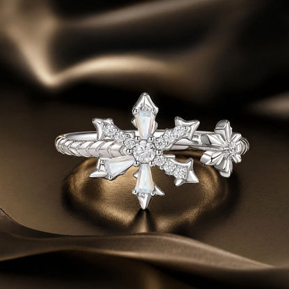 925 Sterling Silver Ring with White Gold Plating and CZ for Women  DestGlow