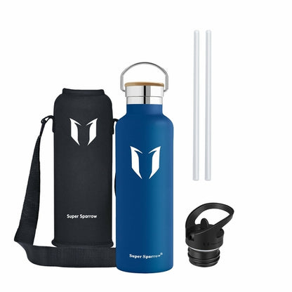 Insulated Stainless Steel Water Bottle - 25oz/750ml Extra Large Vacuum Flask