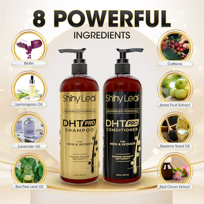 Bariatric Multivitamin Iron Free With DHT Pro Shampoo and Conditioner Hair Care Bundle by Shiny Leaf