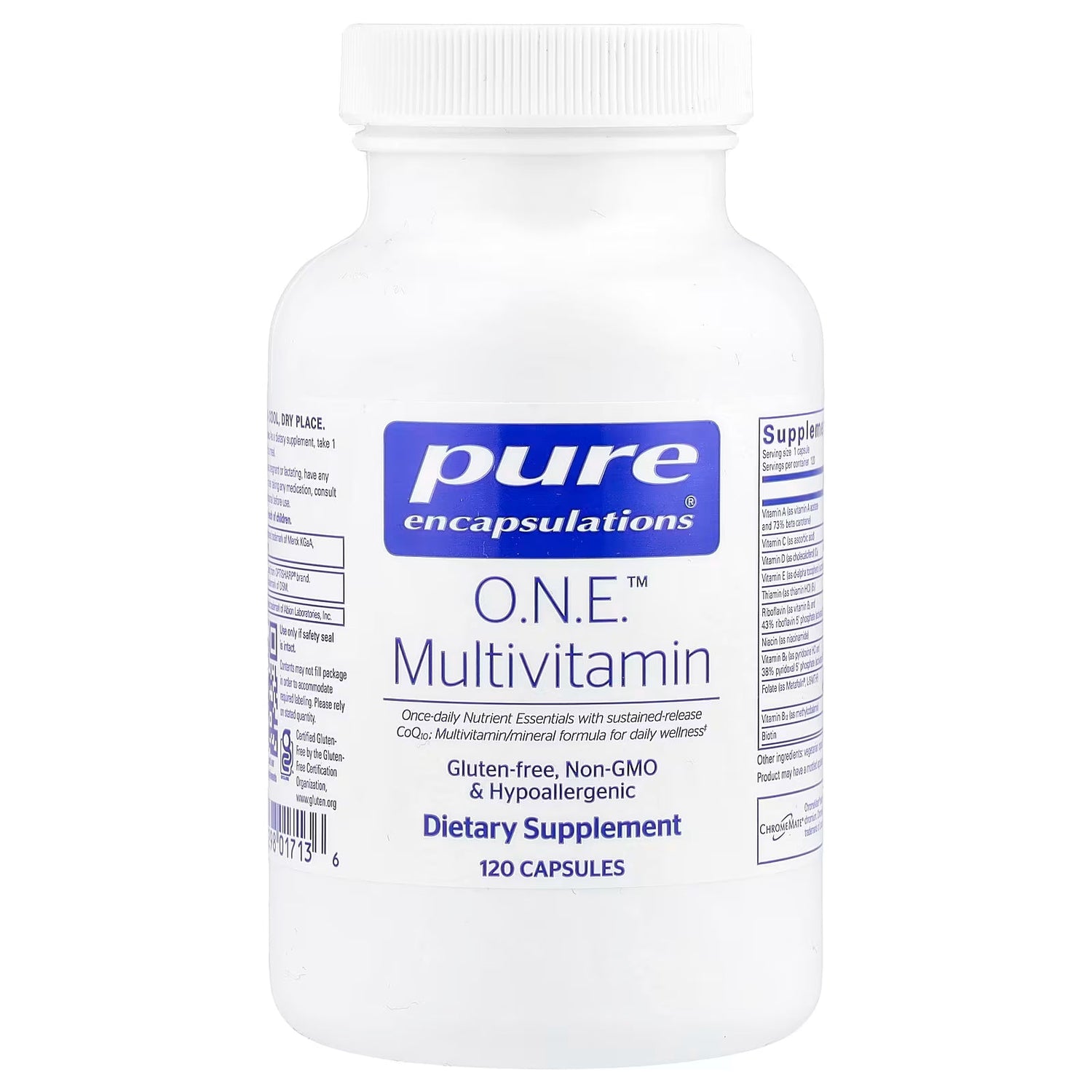 Pure Encapsulations O.N.E. Multivitamin, Once-Daily Formula, 120 Capsules by Pasteur Pharmacy