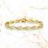 10K Yellow Gold Plated .925 Sterling Silver 1 cttw Prong Set Round-Cut Diamond Link Bracelet (J-K Color, I1-I2 Clarity) - 7.25" by Bids.com