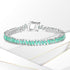 6.82 Carat Genuine Zambian Emerald .925 Sterling Silver Bracelet  DestGlow
