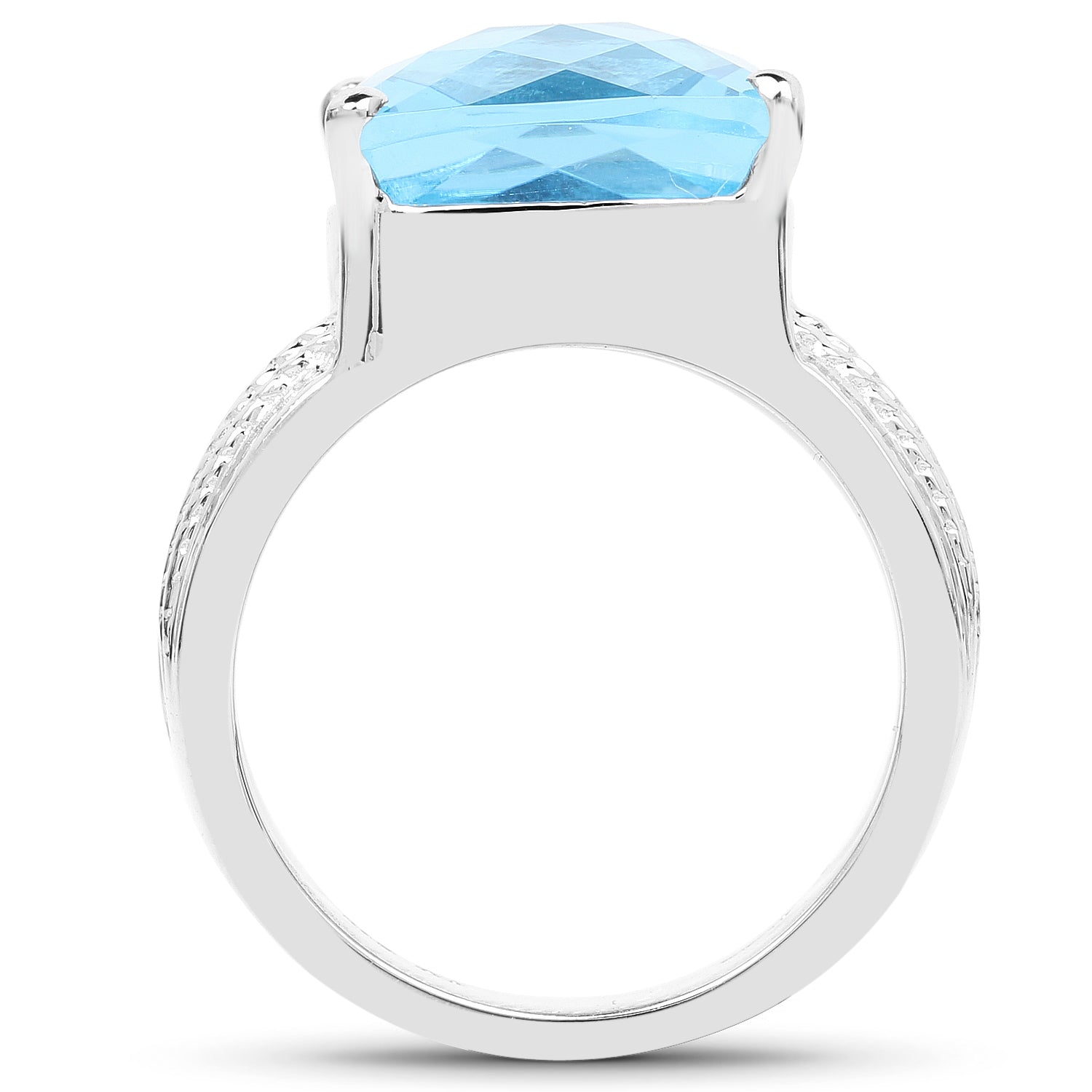 7.50 Carat Genuine Swiss Blue Topaz .925 Sterling Silver Ring by Bids.com