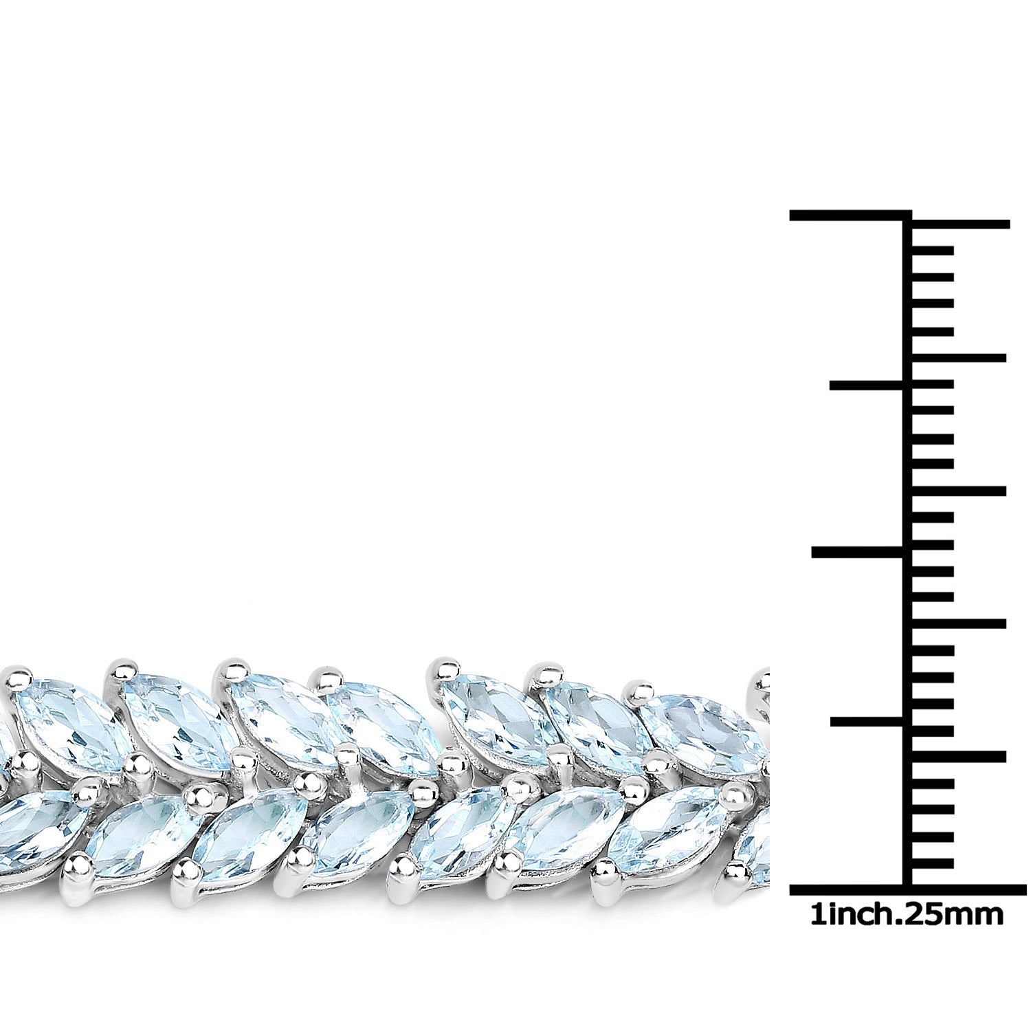 15.04 Carat Genuine Blue Topaz .925 Sterling Silver Bracelet by Bids.com