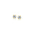 14k Yellow Gold Stud Earrings with Faceted White Cubic Zirconia by Bids.com