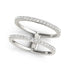 14k White Gold Dual Band Design Ring with Diamonds (1/3 cttw) by Bids.com