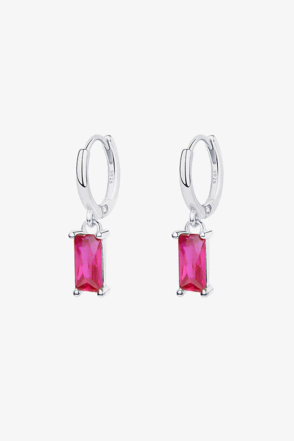 Retro Pure Sterling Silver Cubic Zirconia Drop Earrings - DestGlow