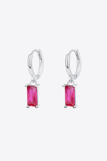 Retro Pure Sterling Silver Cubic Zirconia Drop Earrings - DestGlow