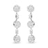 14K White Gold 2.00 Cttw Diamond Composite Cluster Floral Drop Earrings (I-J Color, I1-I2 Clarity)  DestGlow