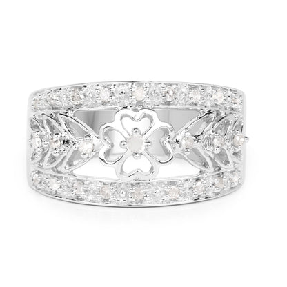 0.31 Carat Genuine White Diamond .925 Sterling Silver Ring by Bids.com