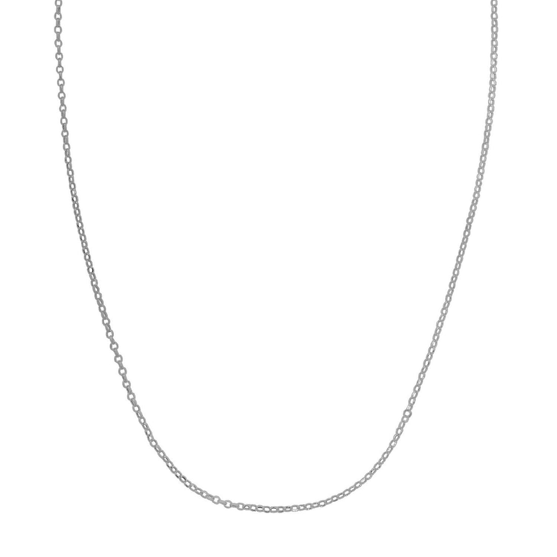 Double Extendable Cable Chain in 14k White Gold (1.40 mm) by Bids.com