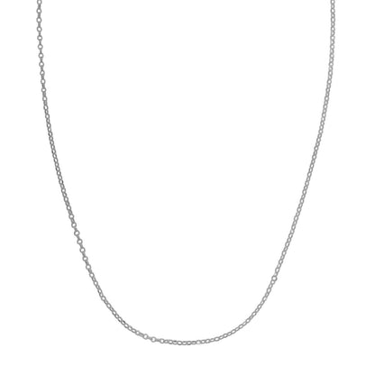 Double Extendable Cable Chain in 14k White Gold (1.40 mm) by Bids.com