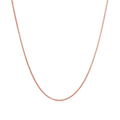 14k Rose Gold Diamond Cut Round Wheat Chain 0.6mm by Bids.com