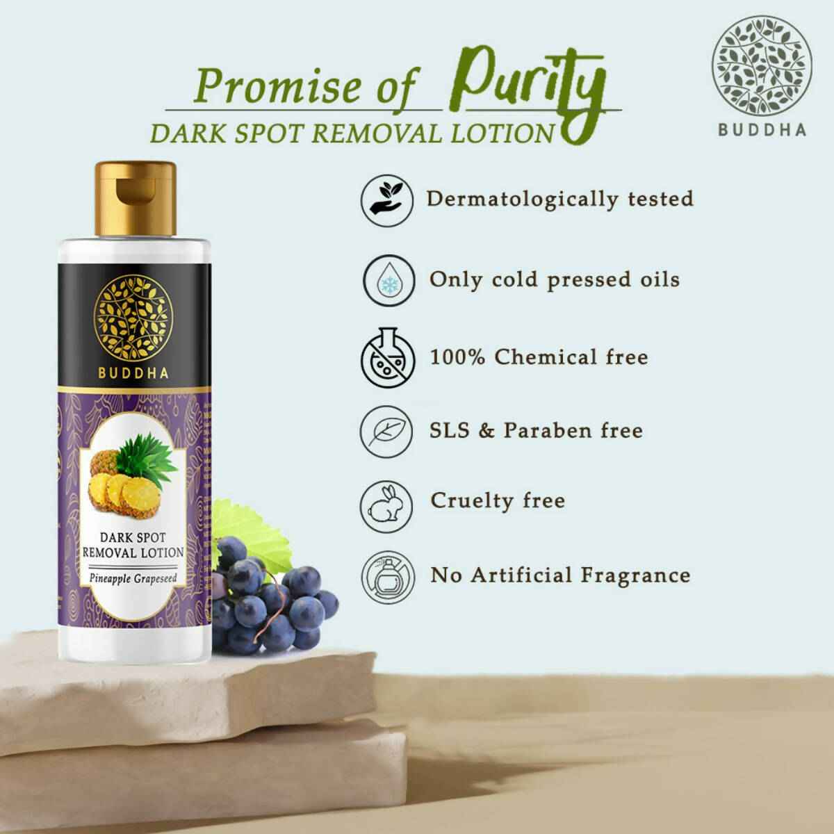 Buddha Natural Dark Spot Removal Body Lotion - Helps With Brighten &amp; Even skin Tone