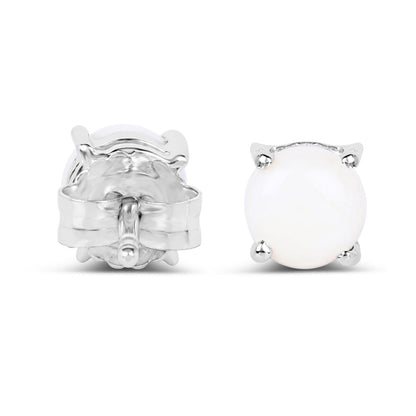 1.18 Carat Genuine Opal .925 Sterling Silver Earrings  DestGlow