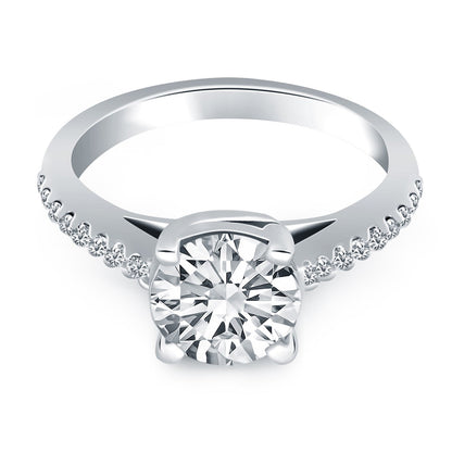 14k White Gold Trellis Diamond Engagement Ring by Bids.com