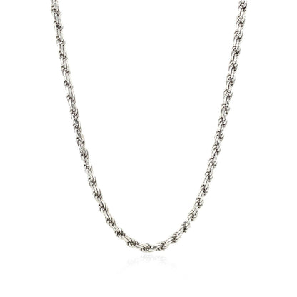Sterling Silver 2.9mm Diamond Cut Rope Style Chain by Bids.com