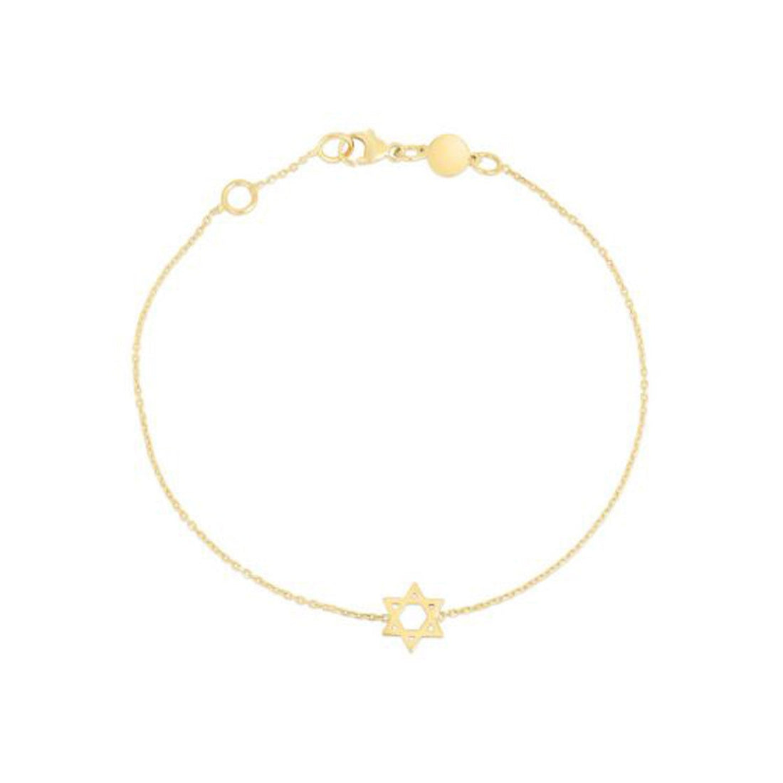 14k Yellow Gold Star of David Bracelet by Bids.com