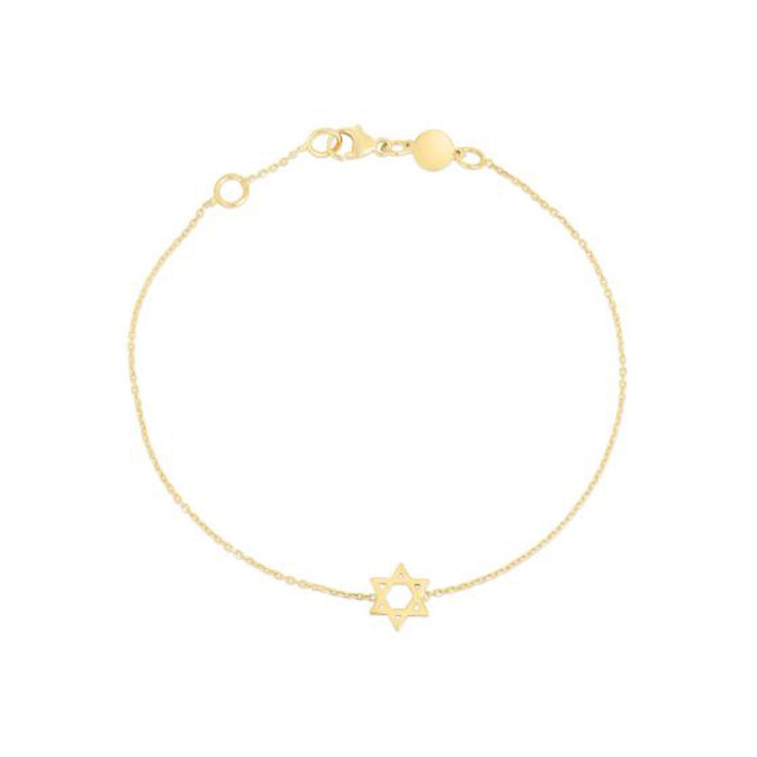 14k Yellow Gold Star of David Bracelet by Bids.com