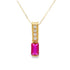 Created Ruby Diamond Fashion Pendants 10KT Yellow Gold by Bids.com