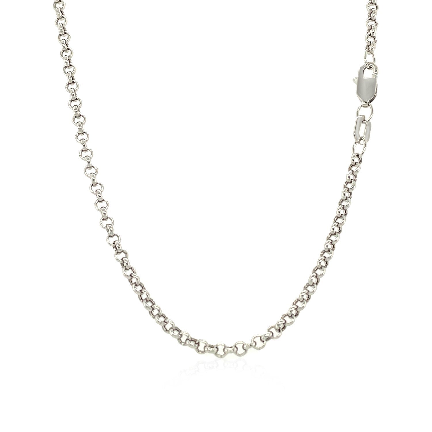 2.3mm 14k White Gold Rolo Chain by Bids.com