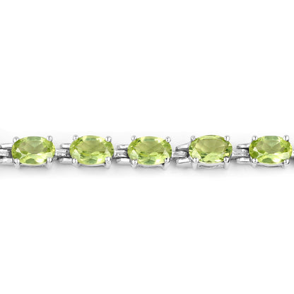 8.61 Carat Genuine Peridot .925 Sterling Silver Bracelet by Bids.com