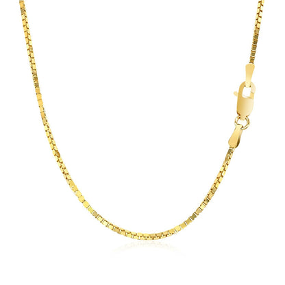 14k Yellow Gold Classic Box Chain 1.1mm by Bids.com