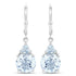 7.52 Carat Genuine Baby Swiss Blue Topaz and Blue Topaz .925 Sterling Silver Earrings  DestGlow