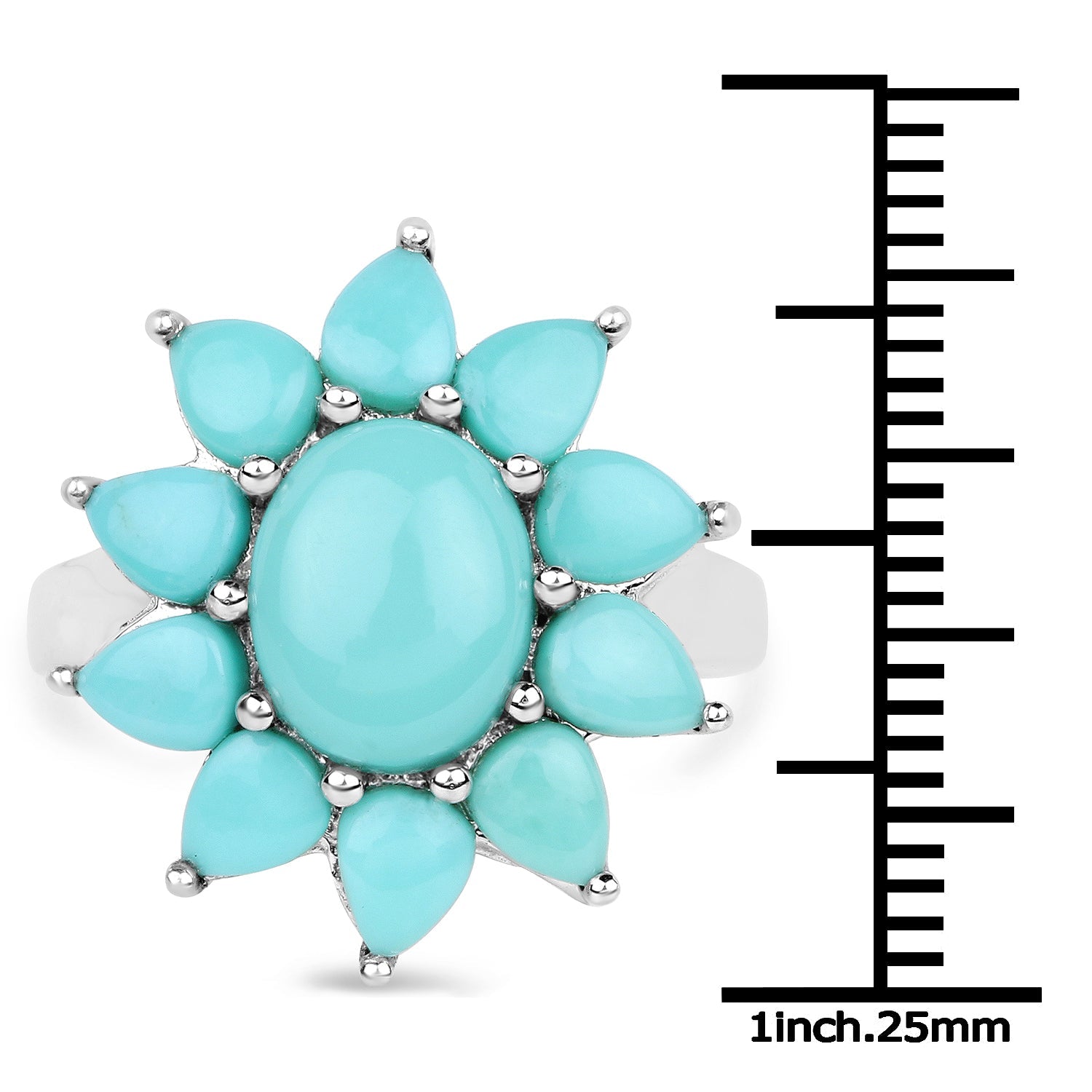 5.20 Carat Genuine Turquoise .925 Sterling Silver Ring by Bids.com