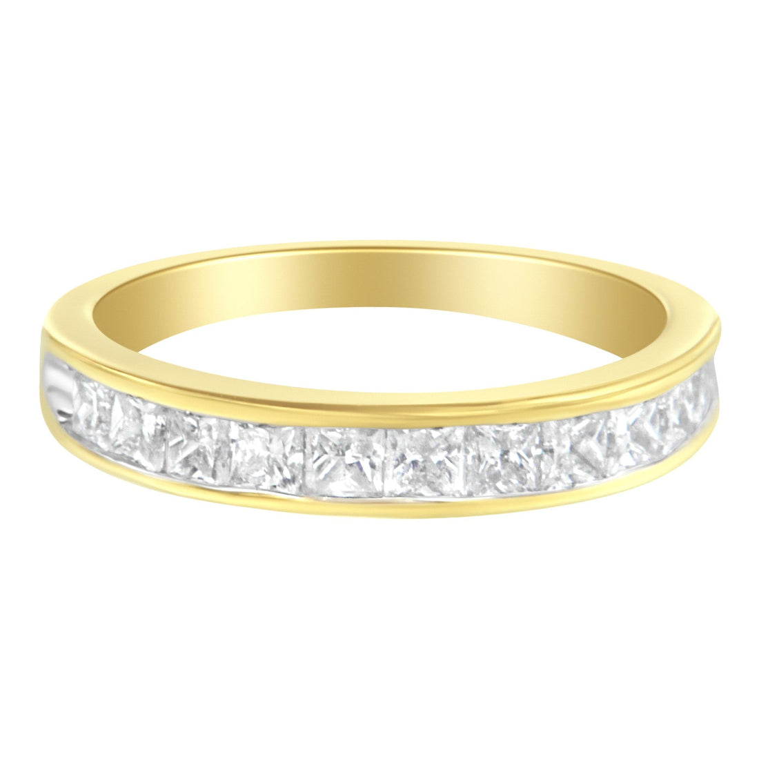 14KT Yellow Gold Diamond Channel Band Ring (1 cttw, H-I Color, SI2-I1 Clarity) by Bids.com
