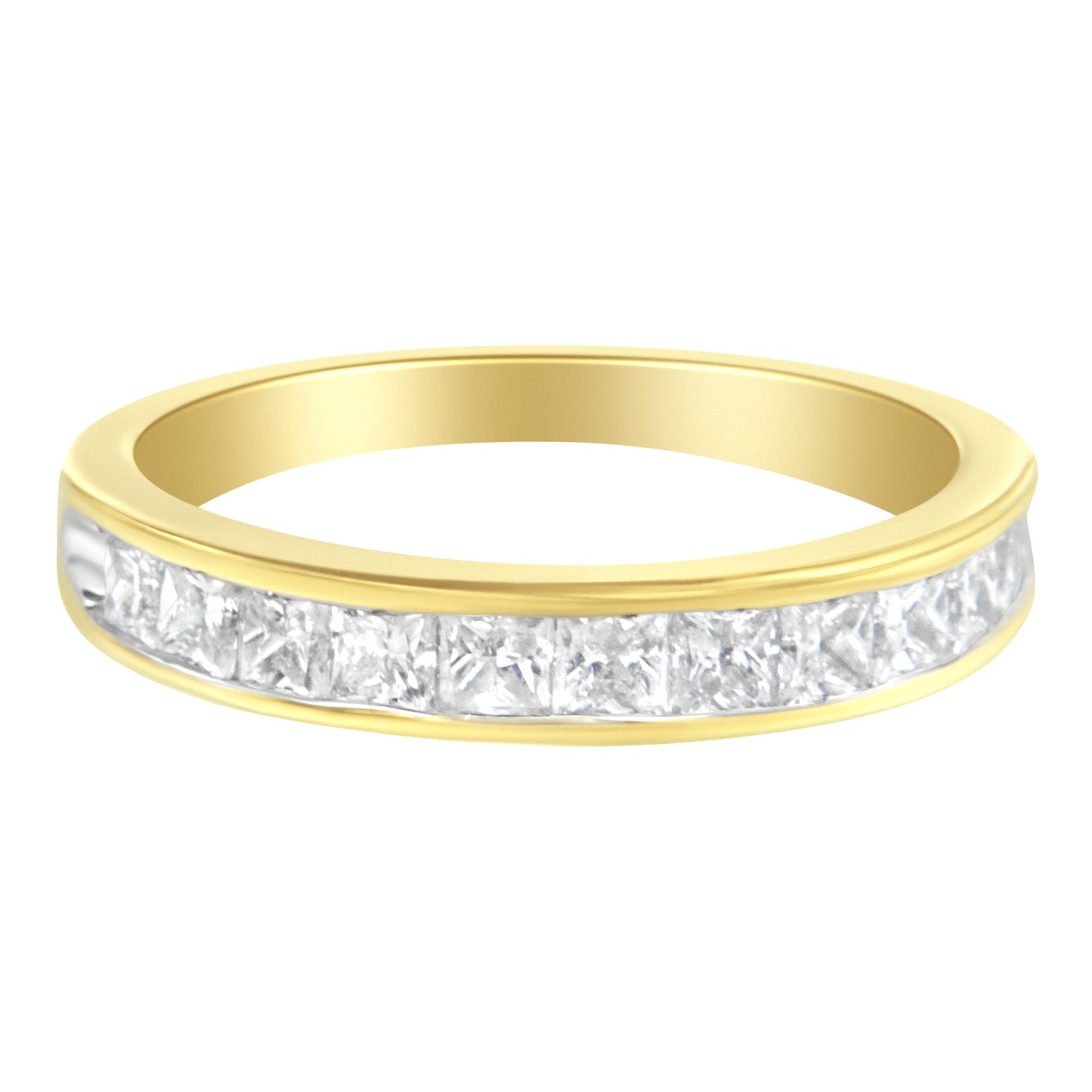 14KT Yellow Gold Diamond Channel Band Ring (1 cttw, H-I Color, SI2-I1 Clarity) by Bids.com