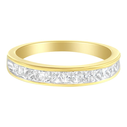 14KT Yellow Gold Diamond Channel Band Ring (1 cttw, H-I Color, SI2-I1 Clarity) by Bids.com