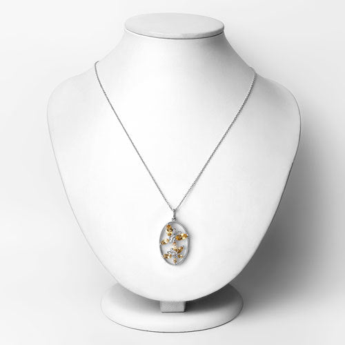 2.30 Carat Genuine Citrine .925 Sterling Silver Pendant by Bids.com