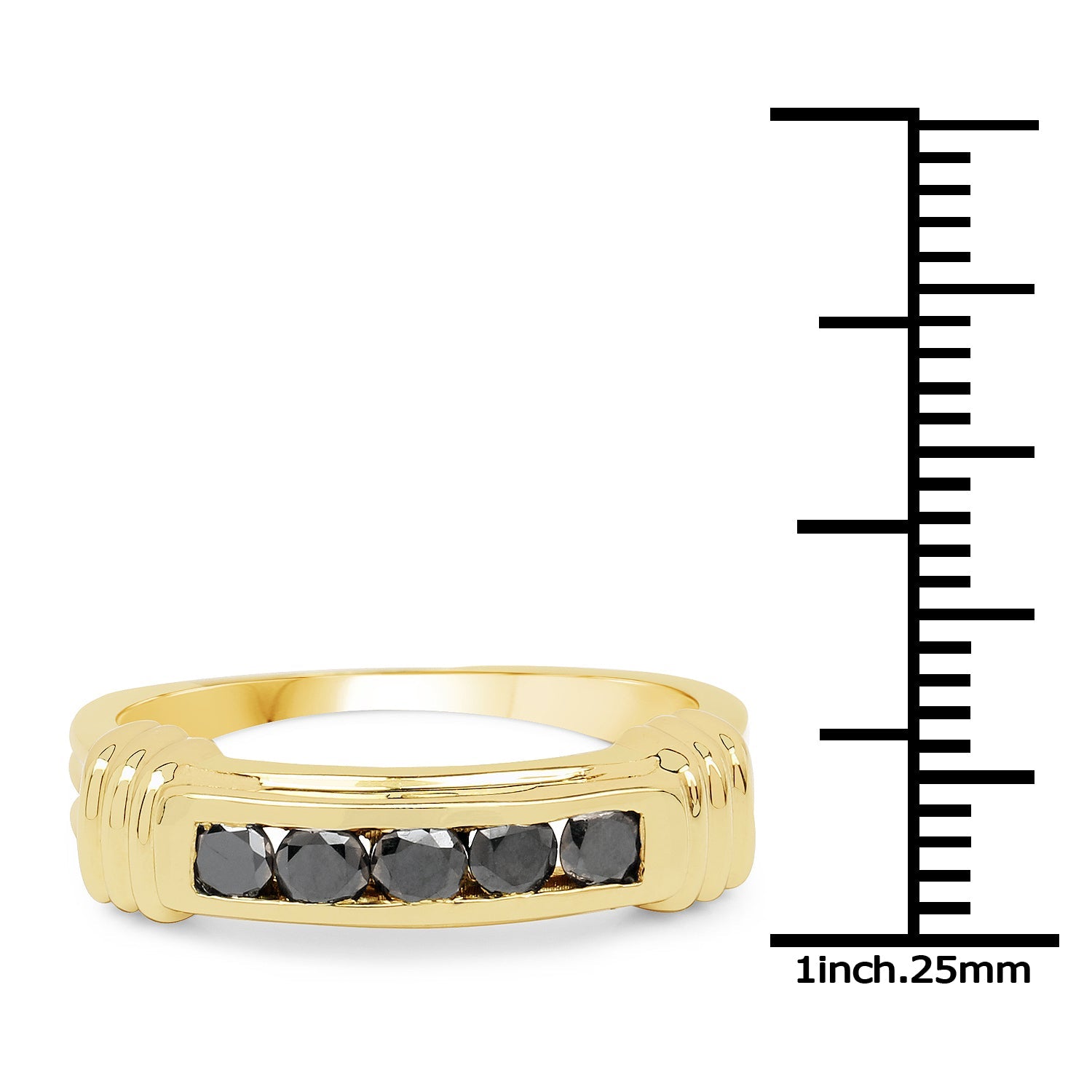0.50 Carat Genuine Black Diamond .925 Sterling Silver Ring by Bids.com
