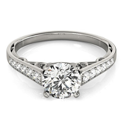 14k White Gold Cathedral Design Diamond Engagement Ring (1 1/4 cttw) by Bids.com