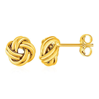 Love Knot Post Earrings in 14k Yellow Gold by Bids.com