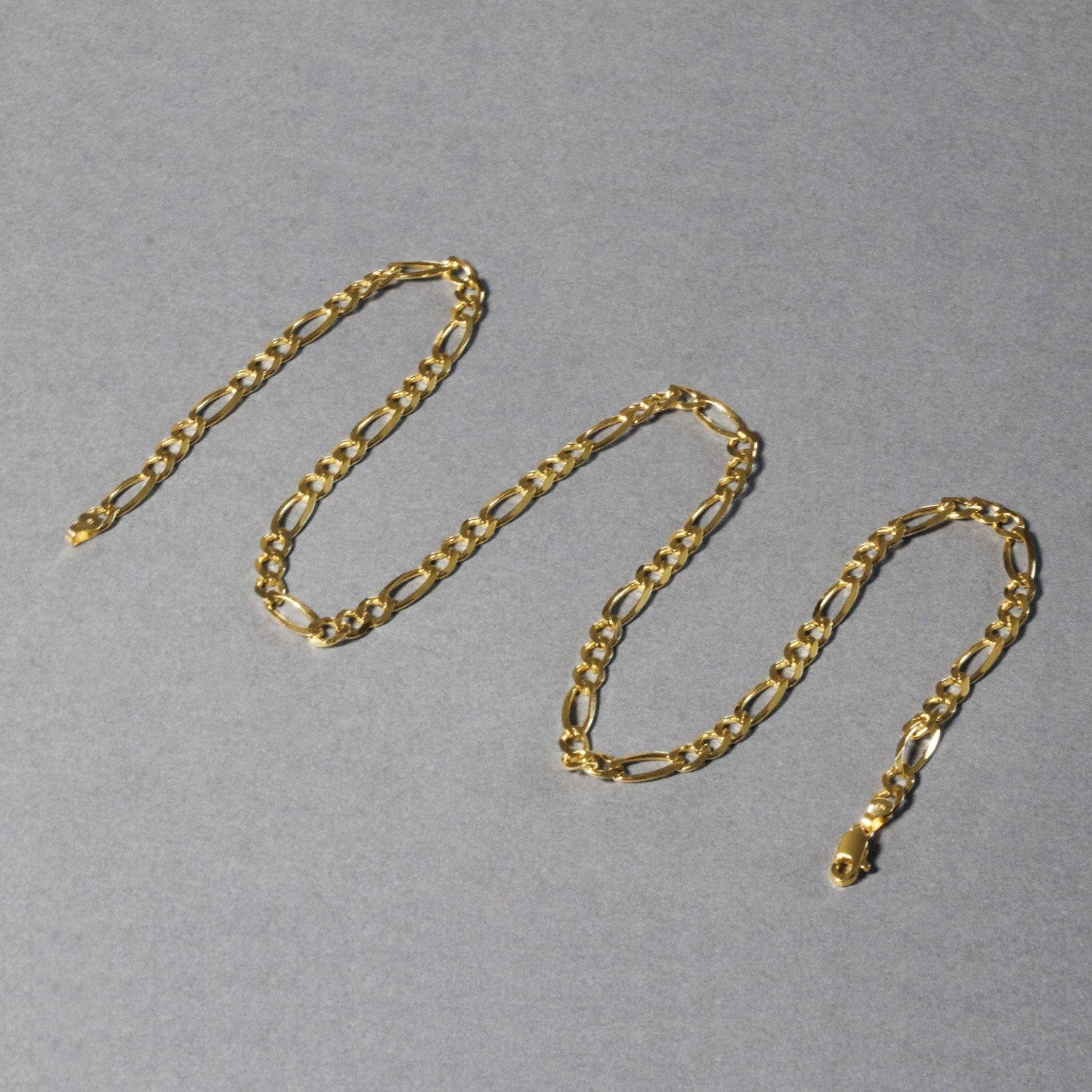 10K Yellow Gold Solid Figaro Chain (4.50 mm) by Bids.com