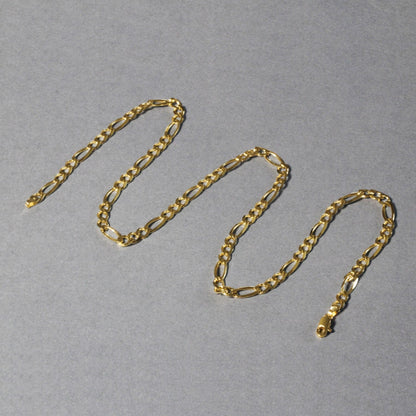 10K Yellow Gold Solid Figaro Chain (4.50 mm) by Bids.com