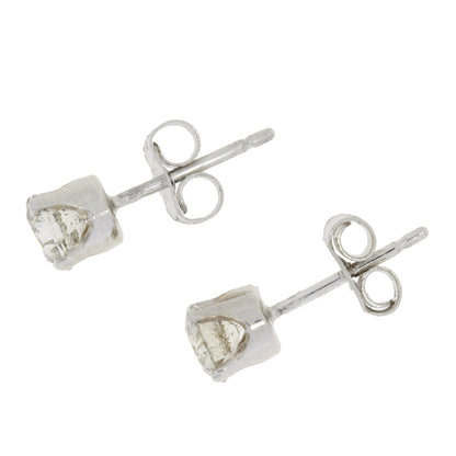 Natural .75ct Diamond Stud Earrings 14KT White Gold by Bids.com