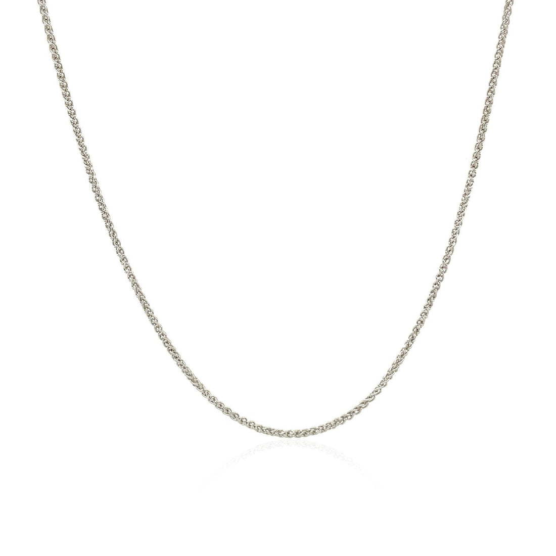 10k White Gold Wheat Chain 1.0mm  DestGlow