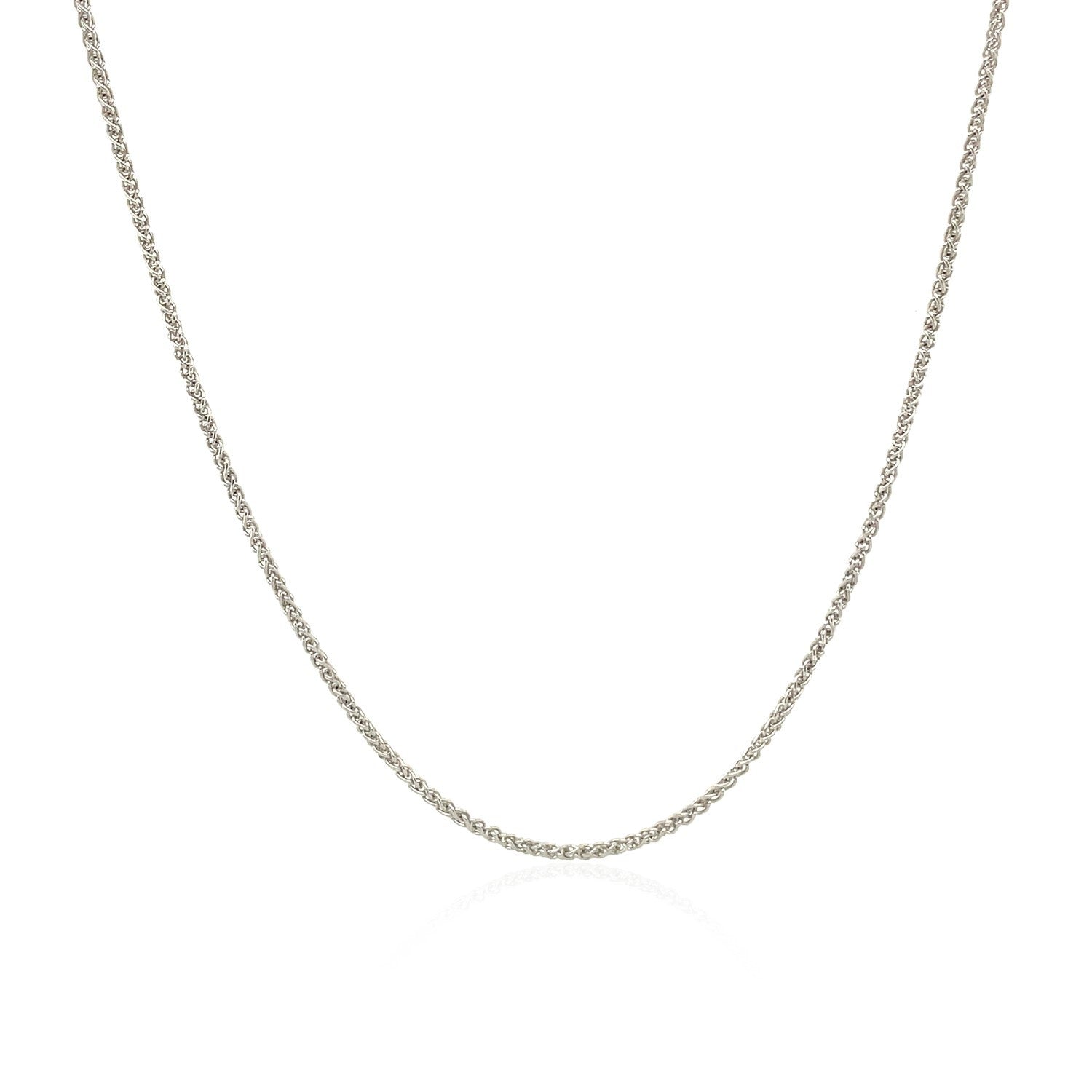 10k White Gold Wheat Chain 1.0mm  DestGlow