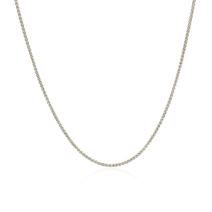 10k White Gold Wheat Chain 1.0mm  DestGlow