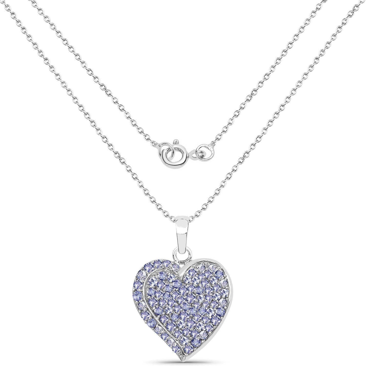 3.97 Carat Genuine Tanzanite .925 Sterling Silver Pendant by Bids.com