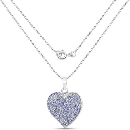 3.97 Carat Genuine Tanzanite .925 Sterling Silver Pendant by Bids.com
