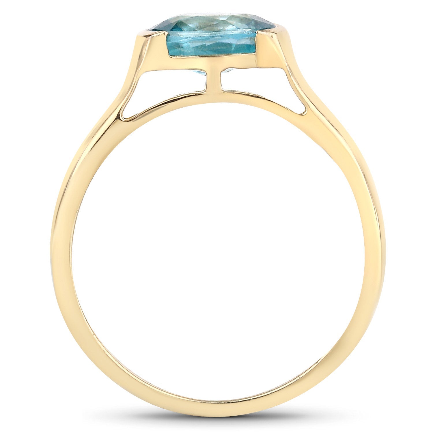 2.00 Carat Genuine Blue Zircon .925 Sterling Silver Ring by Bids.com